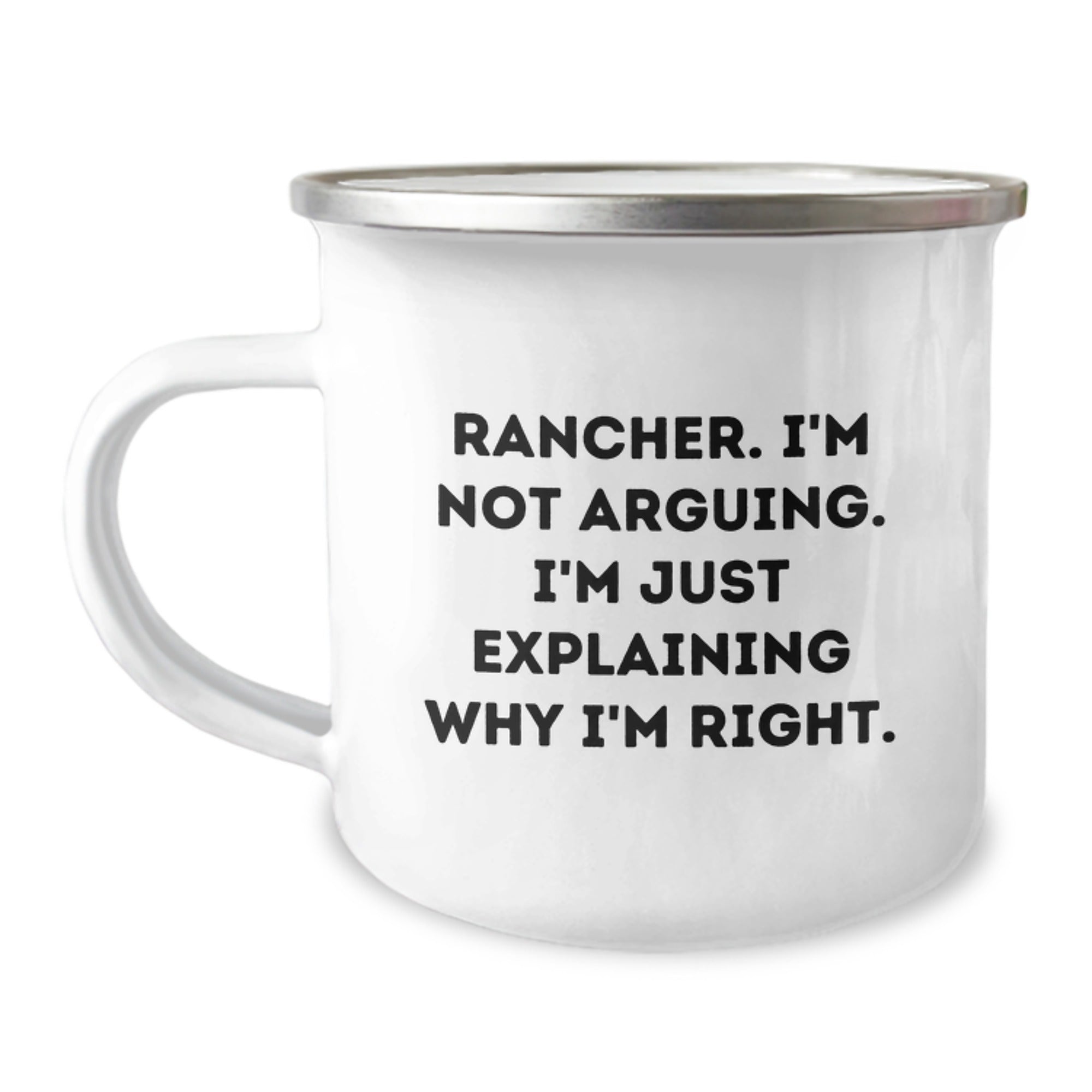 Funny Rancher Gifts, Camping Mug for Rancher Friends and Family, Christmas Unique Presents from Men, Women, or Friends to Ranchers - Image 1