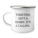 Gifts from Thrifting Lovers - Camping Mug for Thrifting Enthusiasts, Funny Quote - Christmas Unique Gifts for Men, Women, Friends, Family - Image 1