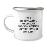 Chiropractor Gifts from Friends, Funny Camping Mug for Men, Gifts for Chiropractor Graduation Unique Gifts, Sarcasm Lovers - Image 1