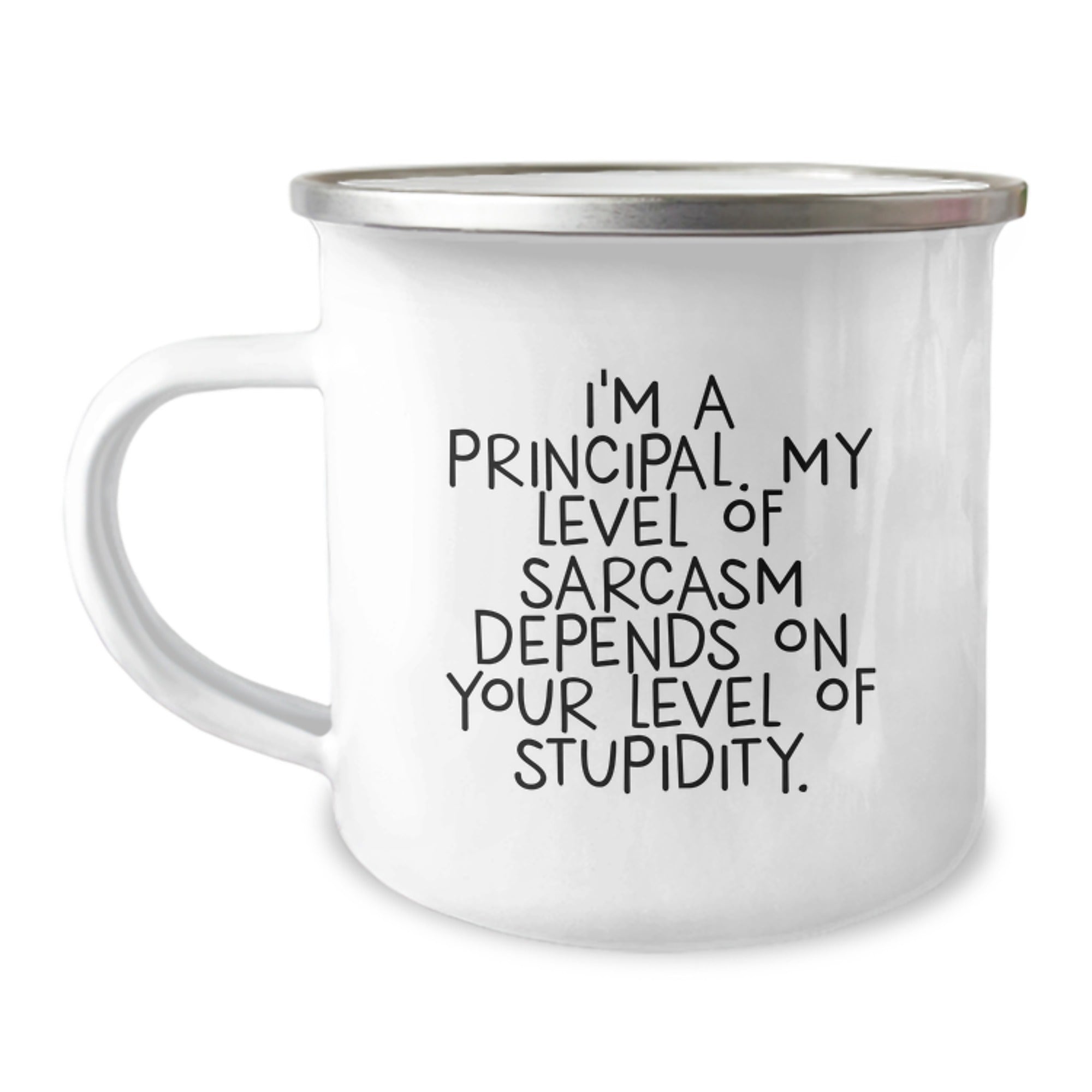 Funny Principal Gifts from Men, Principal Christmas Unique Mugs for Work Friends - I'm A Principal. My Level Of Sarcasm Depends On Your Level Of Stupidity. - Image 1