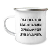 Funny Camping Mug for Trucker Friends, Gift Ideas from Family, Funny Christmas Unique Gifts for Him - Image 1