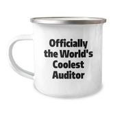 Funny Auditor Gifts for Men from Family - Officially The World's Coolest Auditor Camping Mug - Image 1