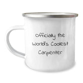 Funny Carpenter Gifts for Men, 'Officially The World's Coolest Carpenter' Camping Mug, Christmas Unique Presents - Image 1