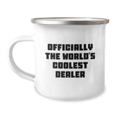 Christmas Unique Gifts for Dealer Friends Funny Mugs Officially The World's Coolest Dealer - Image 1