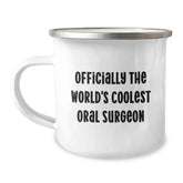 Funny Oral Surgeon Gifts for Men from Friends - 'Officially The World's Coolest Oral Surgeon' Camping Mug for Graduation - Image 1