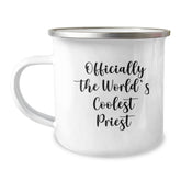 Funny Gifts from Friends for The World's Coolest Priest Graduation Camping Mug - Image 1