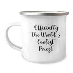 Funny Gifts from Friends for The World's Coolest Priest Graduation Camping Mug - Image 1