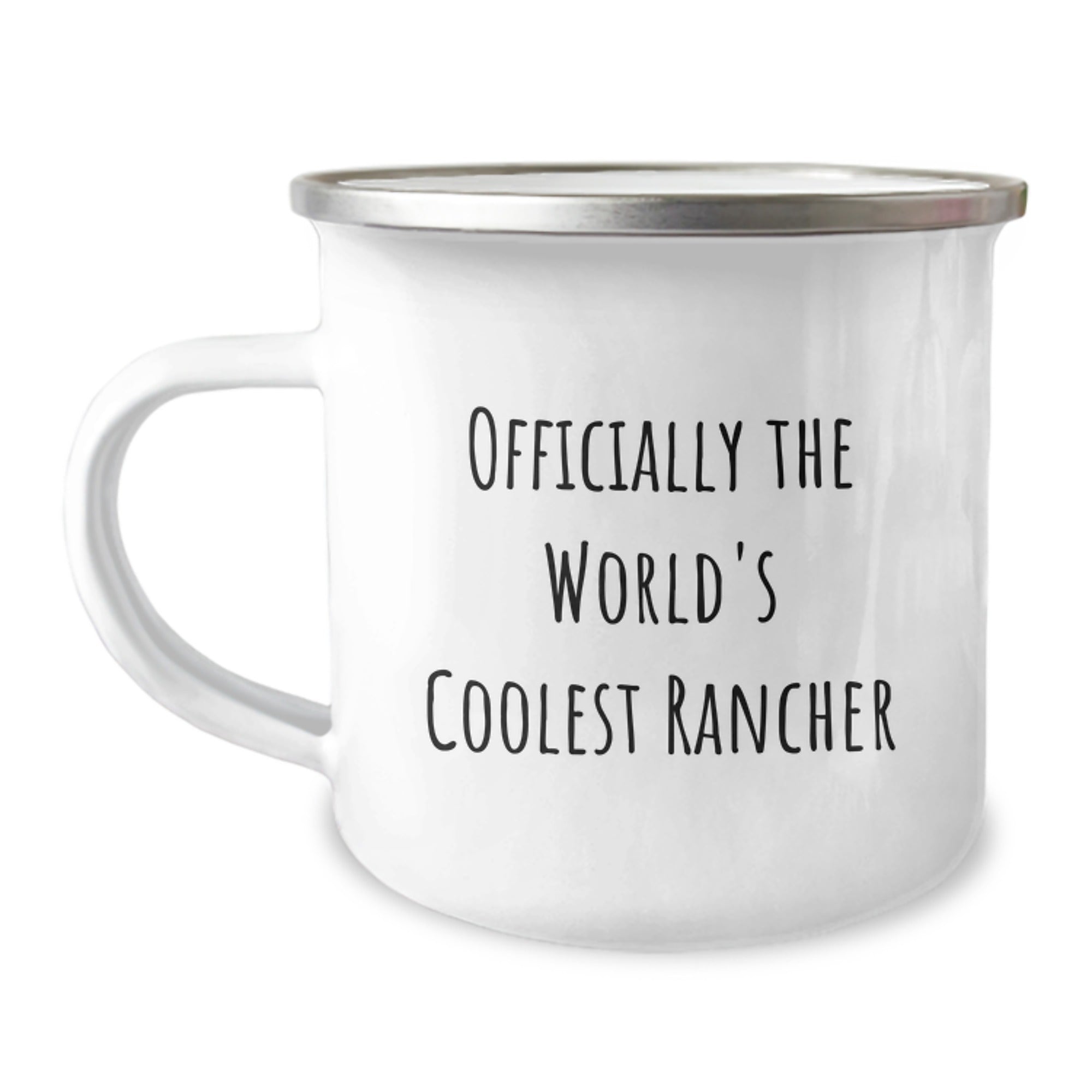 Rancher Gifts from Friends, Unique Birthday Unique Gifts for Ranchers, 'Officially The World's Coolest Rancher' Funny Camping Mug - Image 1