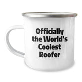 Roofer Gifts from Friends, Birthday Unique Roofer Camping Mug, Officially The World's Coolest Roofer Quote, for Men, Funny Gifts for Roofer - Image 1