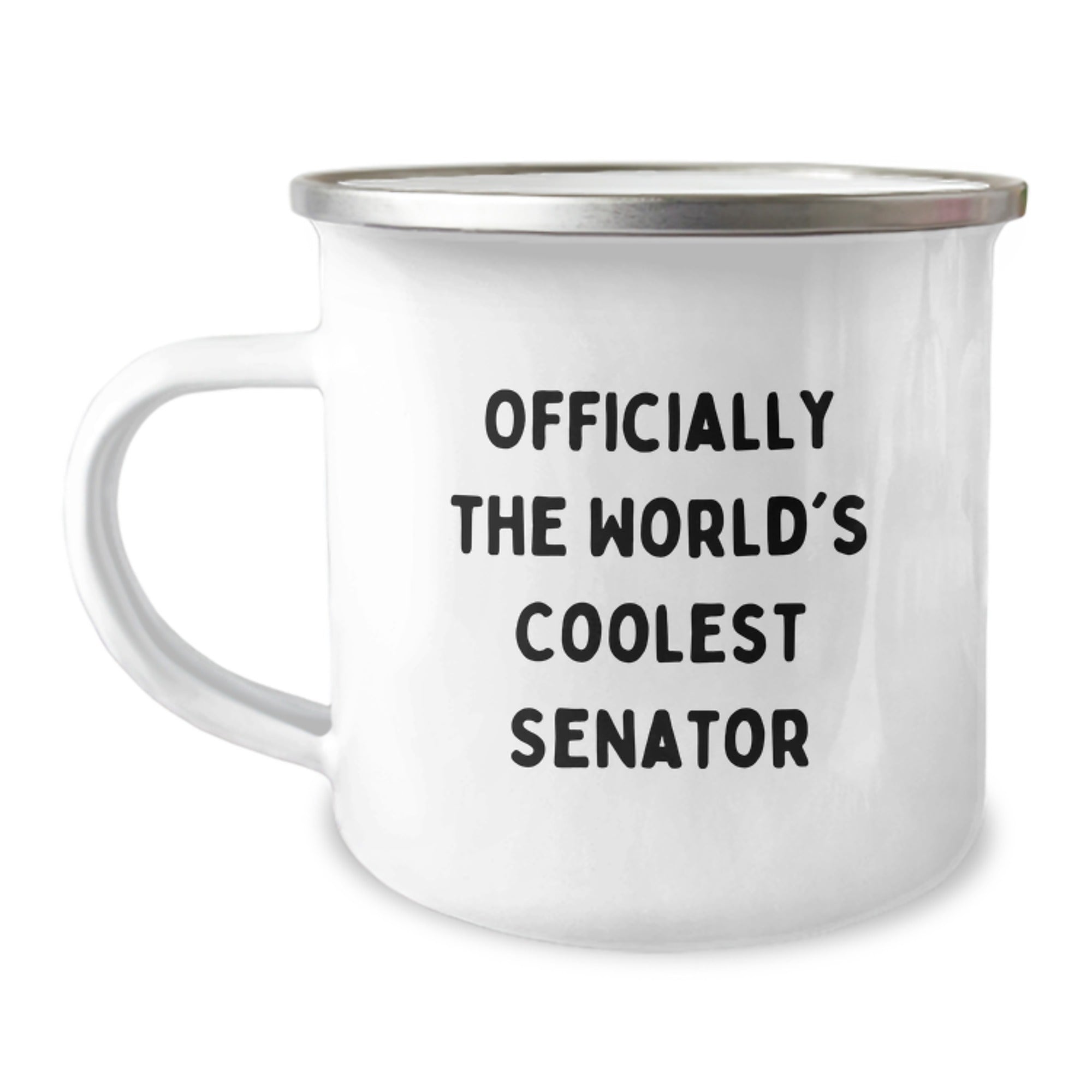 Funny Senator Gifts - Officially The World's Coolest Senator Camping Mug, Birthday Unique Gifts from Friends to Senator - Image 1
