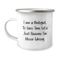 Biologist Camping Mug Gifts from Men Friends to Biologist Friends on Christmas Unique - Image 1