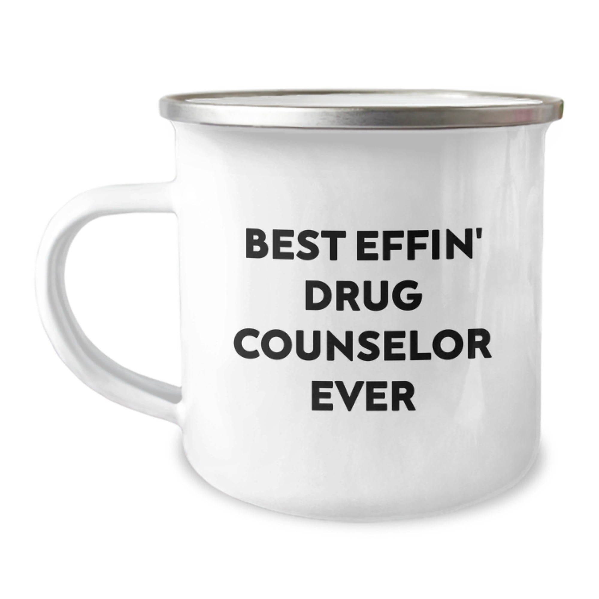 Funny Drug Counselor Gifts from Friends, Best Effin' Drug Counselor Ever Camping Mug, Christmas Unique Presents for Drug Counselor Men - Image 1