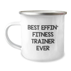 Funny Fitness Trainer Gifts from Men, Best Effin' Inspired Camping Mugs for Fitness Trainers, Unique Christmas Unique Gifts for Friends - Image 1