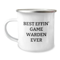 Funny Game Warden Gifts for Men, 'Best Effin' Game Warden Ever' Camping Mug, Birthday Unique Gifts from Family, Friends, Coworkers - Image 1