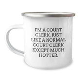 Court Clerk Cafe Mug, Funny Quote, Birthday Unique Gifts from Friends to Court Clerk Men - Image 1