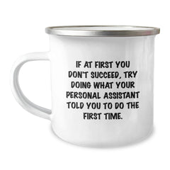 Funny Personal Assistant Christmas Unique Gifts from Friends for Camping Mug - Image 1