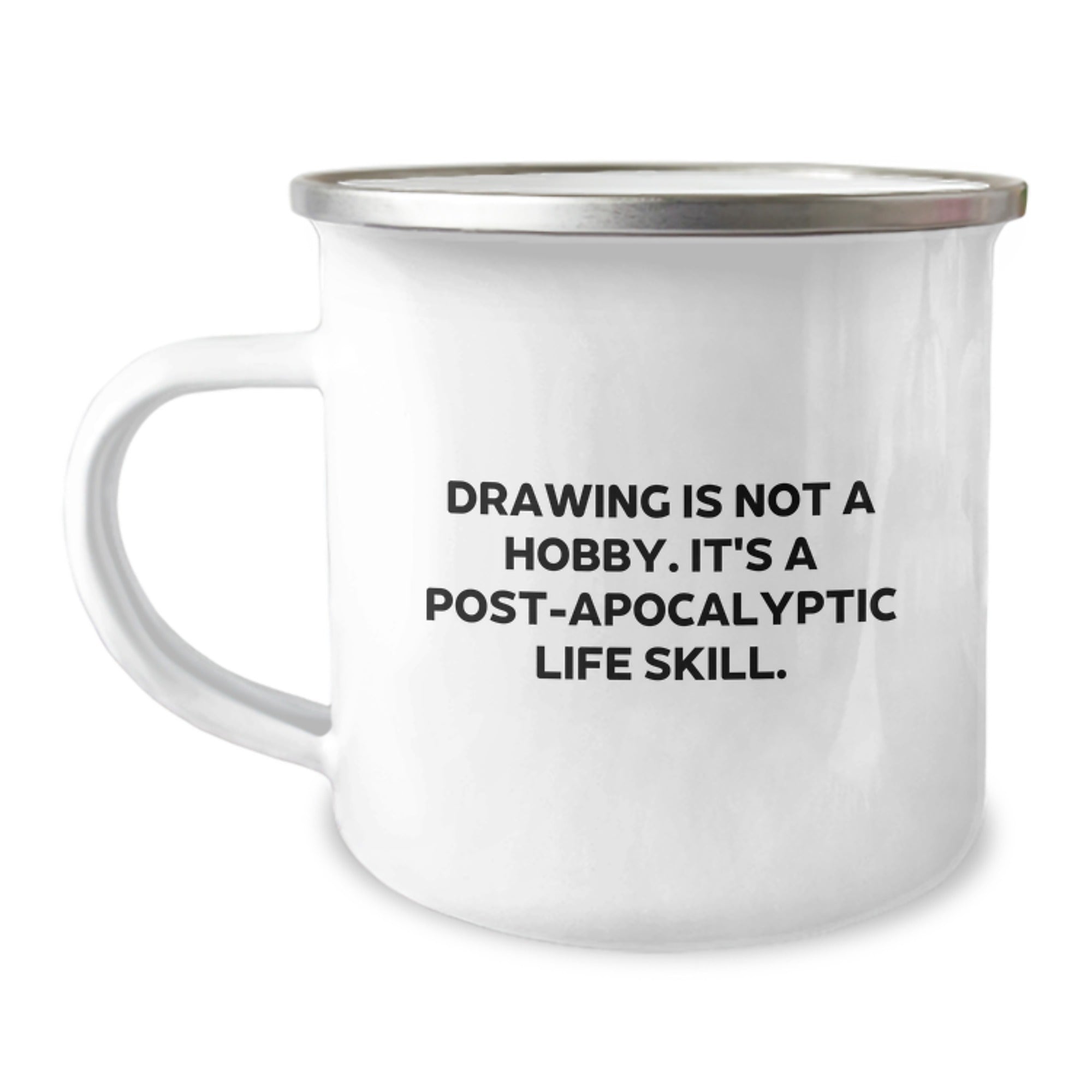 Funny Drawing Camping Mug Gifts from Men for Friends, Unique Christmas Unique Gifts, Post-apocalyptic Life Skill - Image 1