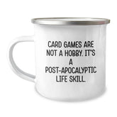 Funny Card Games Camping Mug Gift for Friends and Family 'Card Games Are Not A Hobby' Christmas Unique Gifts from Men to Women - Image 1
