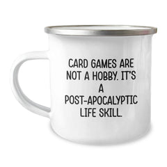 Funny Card Games Camping Mug Gift for Friends and Family 'Card Games Are Not A Hobby' Christmas Unique Gifts from Men to Women - Image 1