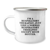 Funny Respiratory Therapist Gifts for Coworkers, Unique Christmas Unique Gifts from Friends, 12 oz Stainless Steel Camping Mug with Inspirational Quote - Image 1