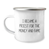Unique Gifts for Priest Friends from Family, Funny Quote Camping Mug for Graduation - Image 1