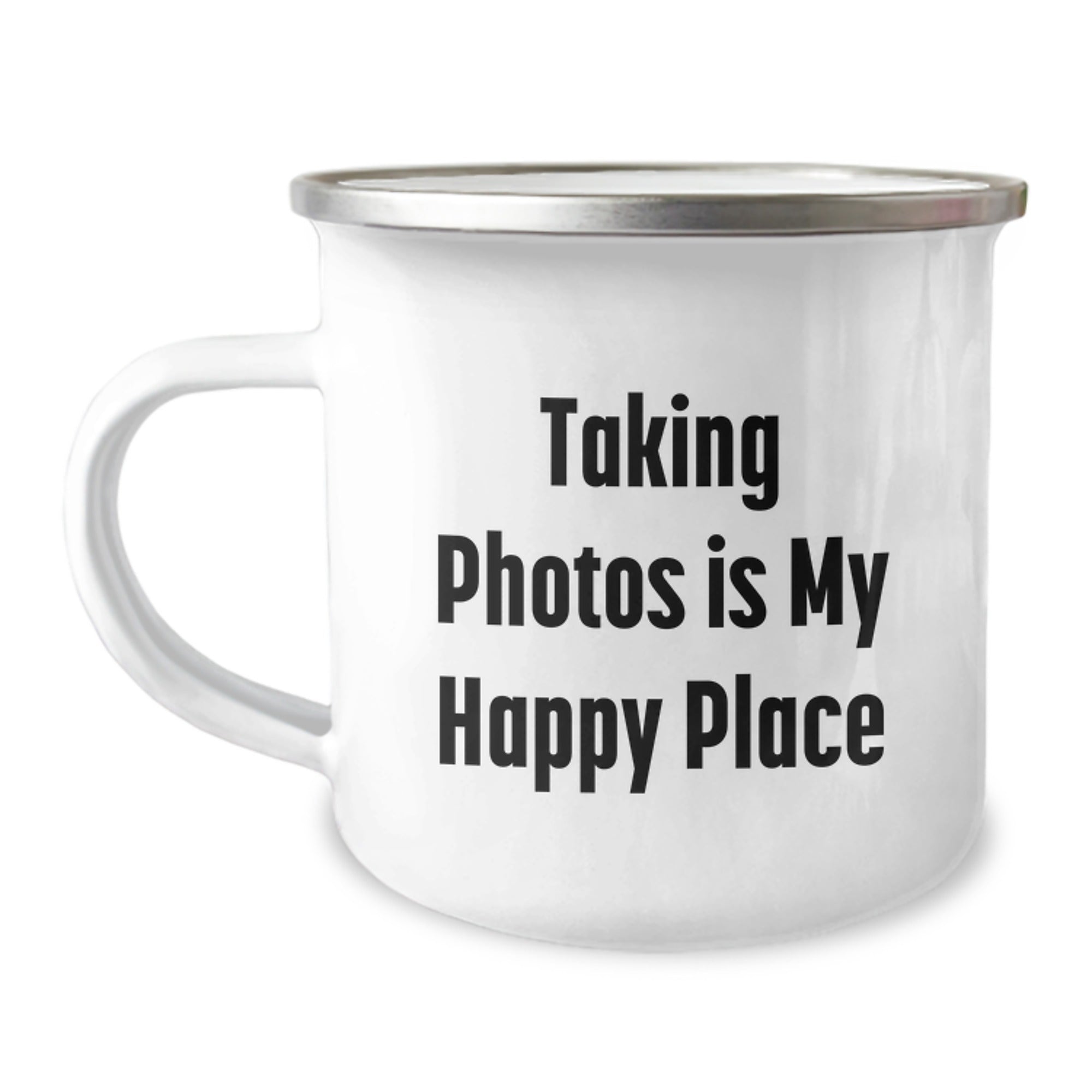 Taking Photos is My Happy Place Funny Valentine's Gift for Taking Photos Enthusiasts - Unique Camping Mug from Friends and Family - Image 1