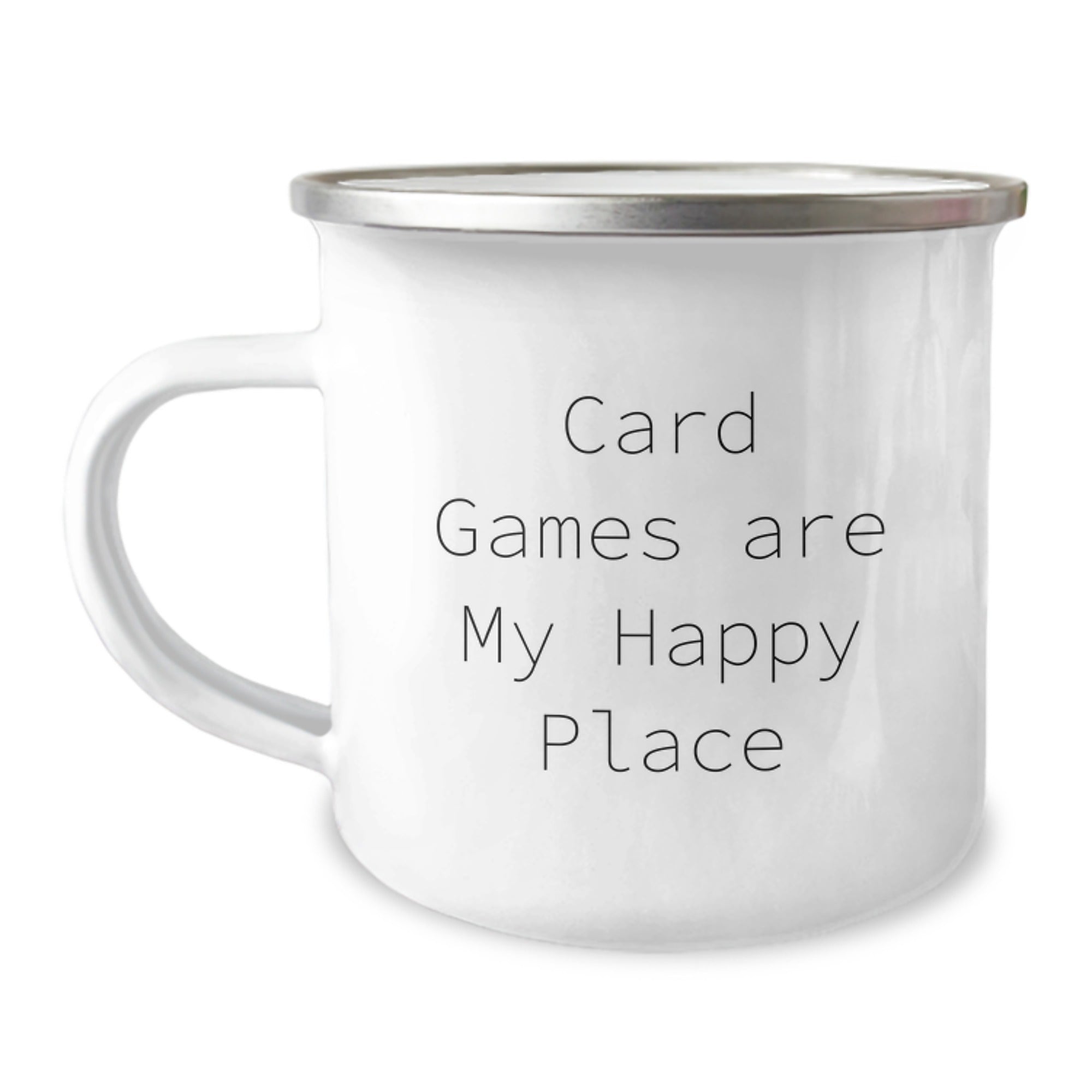 Funny Card Games Camping Mug Gifts from Friends for Card Gamers 'Card Games Are My Happy Place' Christmas Unique Gifts - Image 1