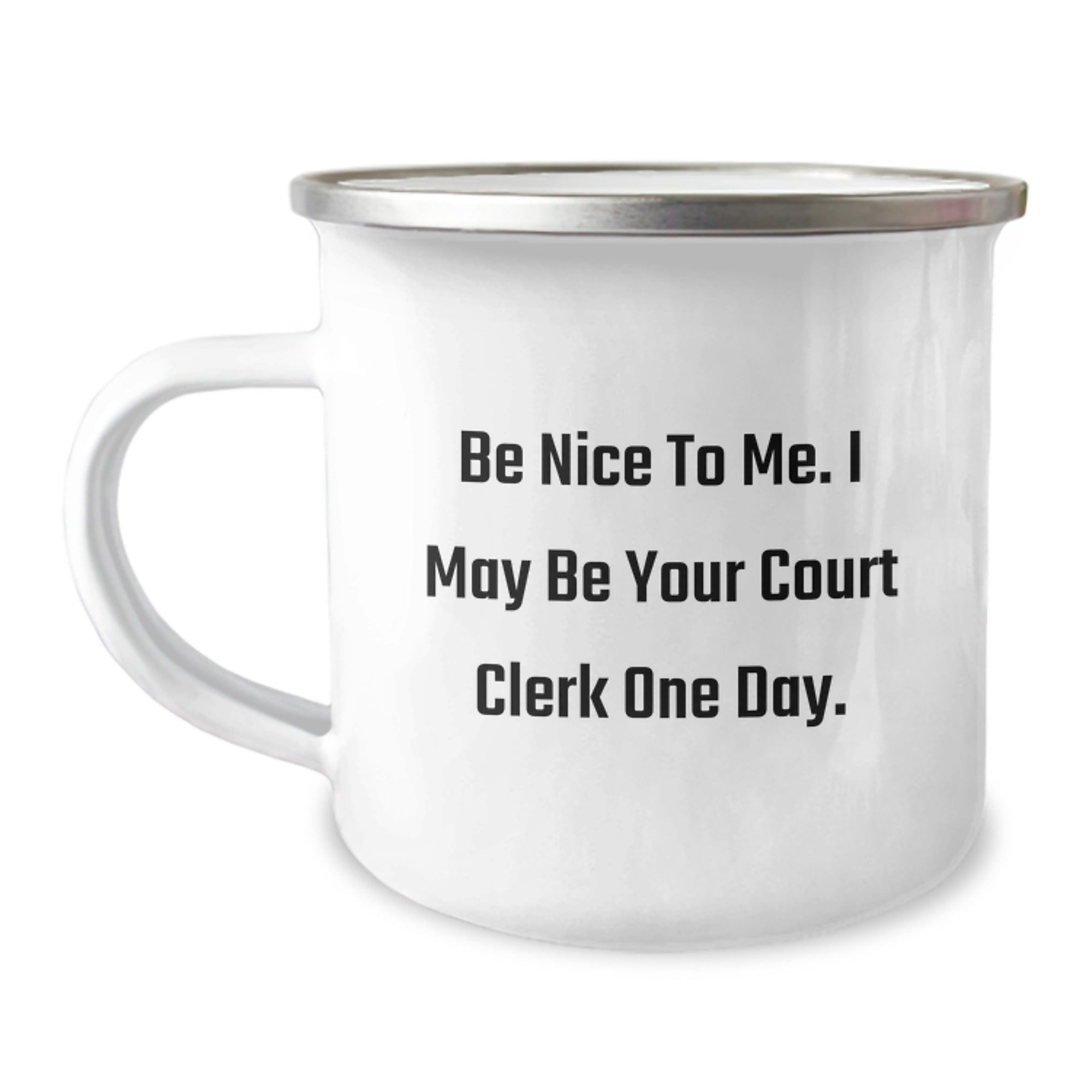 Funny Court Clerk Gifts from Friends to Family Members - Court Clerk Camping Mug for Christmas Unique Presents - Image 1