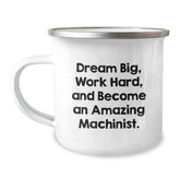 Funny Machinist Gifts for Birthday Unique Presents from Friends to Awesome Machinist Men, Funny Machinist Inspiration, Camping Mug for Coffee or Tea, Gifts from Family to Machinist - Image 1