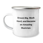 Funny Musician Gifts for Him, Birthday Unique Gifts from Family, Inspirational Camping Mug for Music Lovers - Image 1
