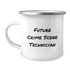 Funny Crime Scene Technician Gifts from Men to Friends - Camping Mug - Future Crime Scene Technician Christmas Unique Gifts - Image 1