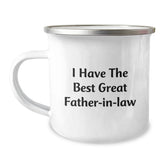 Funny Great Father-in-law Camping Mug, Unique Gifts for Father-in-law from Family on Valentine's - Image 1