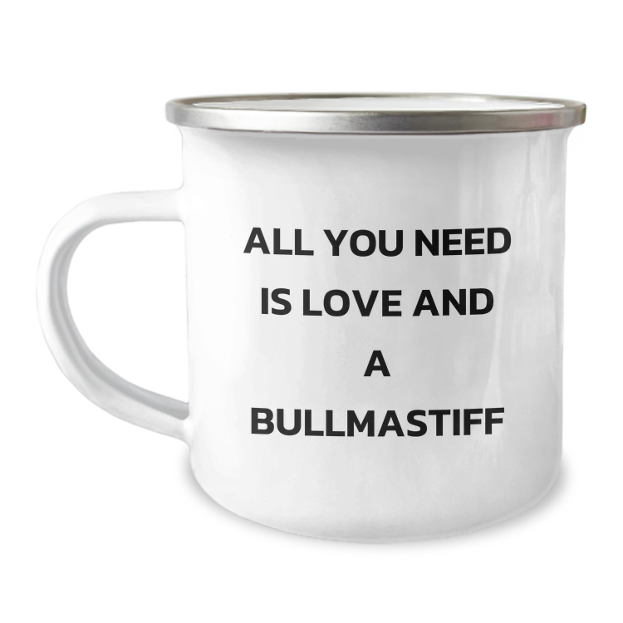 Bullmastiff Dog Lover Gifts from Friends and Family - Unique Birthday Unique Gifts for Men and Women, Camping Mug with Inspirational Quote All You Need Is Love And A Bullmastiff - Image 1