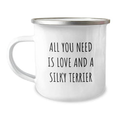 Funny Silky Terrier Dog Gifts from Family - Birthday Unique Gifts for Men, Women, Friends, Coworkers, and Family - All You Need Is Love And A Silky Terrier - Image 1