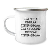 Funny Sister-in-law Gifts from Men, Women or Friends - Awesome Sister-in-law Christmas Unique Mug for Sister-in-law, Camping Enthusiasts or Adventurers - Image 1