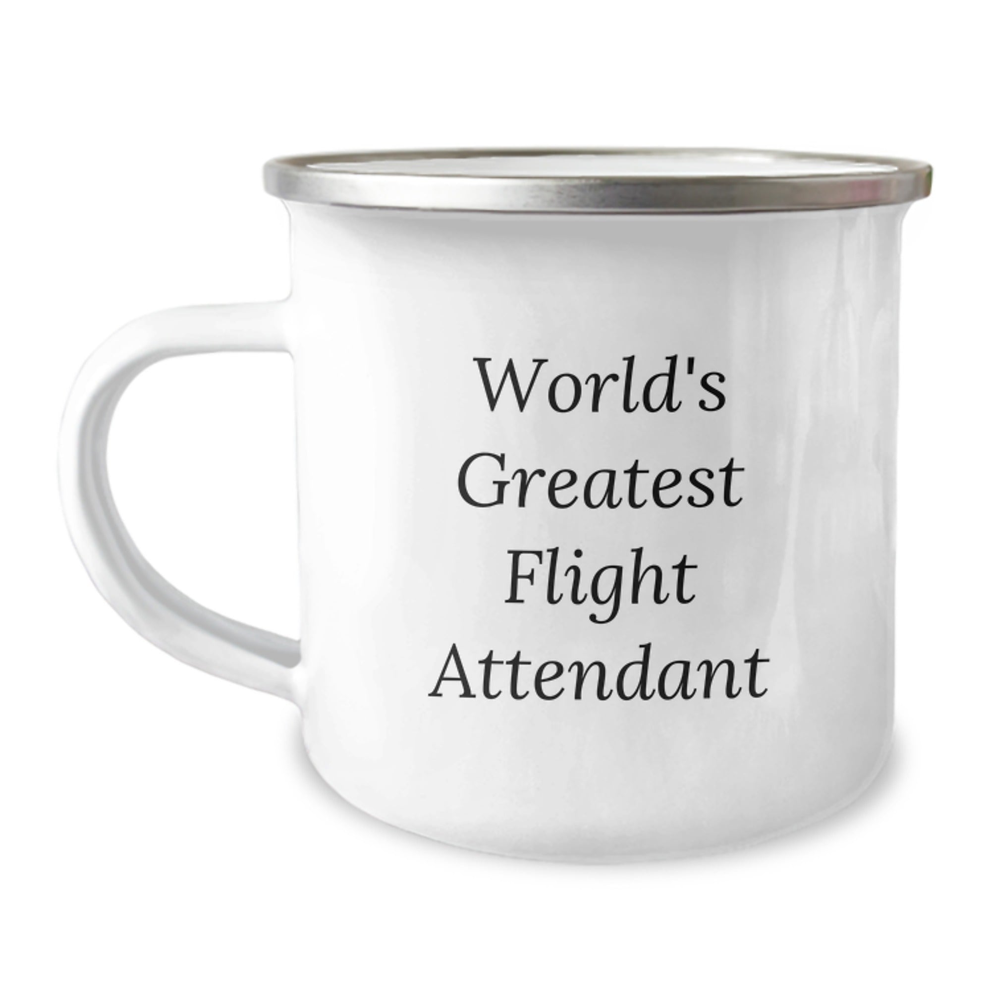 Funny Flight Attendant Gifts for Men from Friends, World's Greatest Flight Attendant Camping Mug Unique Birthday Unique Gifts for Flight Attendant, Stainless Steel with Enamel Finish - Image 1