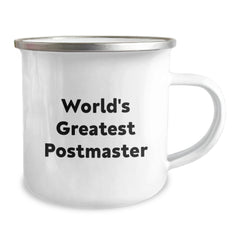 Funny 'World's Greatest Postmaster' Christmas Camping Mug Gifts from Men to Postmaster, Perfect Unique Gift for Postmaster Enthusiasts - Image 2