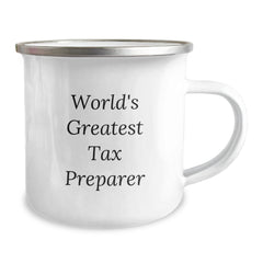 Funny World's Greatest Tax Preparer Gifts for Women Camping Mug, Perfect for Christmas Unique Gifts from Friends to Tax Preparer - Image 2