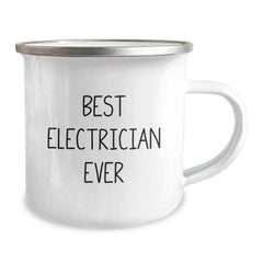Funny Electrician Gifts from Friends for Electrician Graduation with Camping Mug - Best Electrician Ever Quote - Image 2