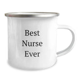 Best Nurse Ever Funny Camping Mug Gifts from Family to Graduating Nurse, Inspirational Quote for Nurses, 12 oz Stainless Steel Enamel Finish - Image 2