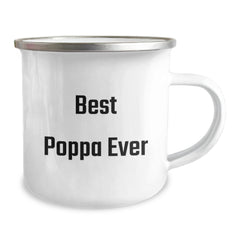 Funny Poppa Gifts for Men, Best Poppa Ever Camping Mug, Birthday Unique Gifts from Friends, Stainless Steel with Enamel Finish - Image 2