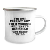 Warden Gifts Funny Quote Camping Mug for Graduation, Gifts from Friends, Gifts for Warden, 12 oz Stainless Steel with Enamel Finish - Image 2