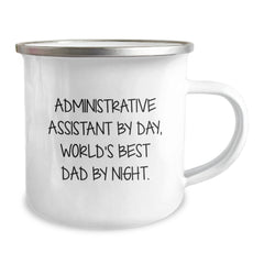 Administrative Assistant Gifts Funny Camping Mug, Gifts from Dad to World's Best Assistant, Perfect Graduation Unique Gifts - Image 2
