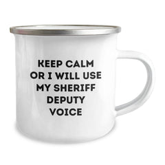 Funny Sheriff Deputy Camping Mug Gifts from Family for Sheriff Deputy Friends, Christmas Unique Gifts, Sheriff Deputy Enthusiast Mug, Sheriff Deputy Humor Mug - Image 2