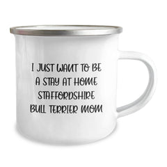 Staffordshire Bull Terrier Dog Mom Camping Mug, Funny Gift for Staffordshire Bull Terrier Dog Lovers, Gifts from Family to Staffordshire Bull Terrier Dog Owner, Christmas Unique - Image 2