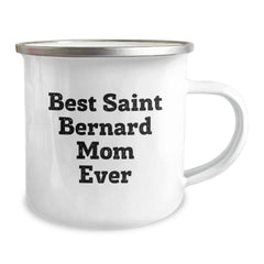 Funny Saint Bernard Dog Mom Gifts from Friends for Birthday Camping Mug - Image 2
