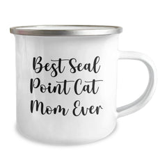 Funny Seal Point Cat Mom Gifts from Friends to Seal Point Cat Lovers, Camping Mug for Graduation - Image 2