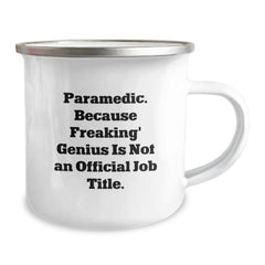 Funny Rescue Worker Gifts from Friends, Unique Christmas Unique Gifts for Rescue Worker Men, Rescue Worker Camping Mug with 'Rescue Worker. Because Freaking' genius Is Not An Official Job Title.' - Image 2