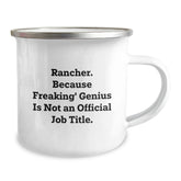 Rancher Christmas Unique Gifts from Men to Men Funny Camping Mug - genius Official Job Title Not Required - Image 2