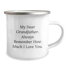 Funny Grandfather Gifts - Camping Mug for Men - 'My Dear Grandfather' Quote, Unique Christmas Unique Gifts for Him from Family - Image 2
